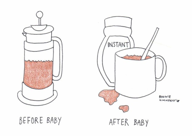 Кофе до рождения ребенка - всегда заварной и свежий. Кофе после рождения ребенка - только растворимый.